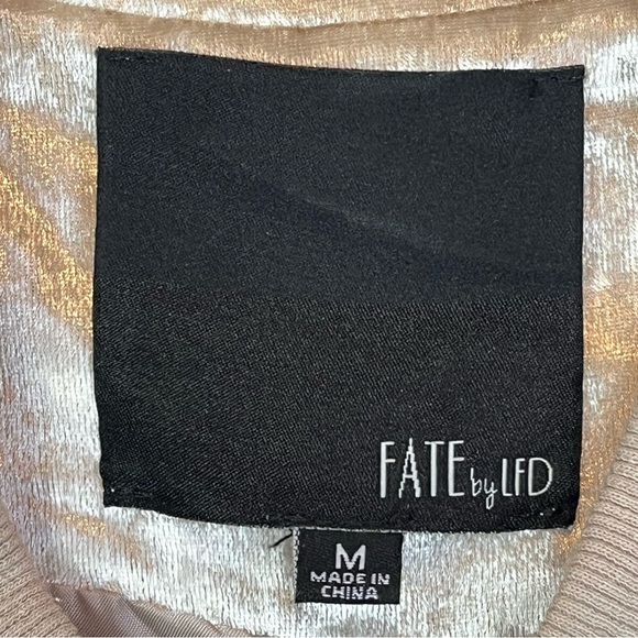 Crushed Velvet Ruched Bomber Jacket Medium Boho Retro Fairy Punk Disco Fate LFD - Picture 6 of 16